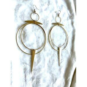 Tribal Gypsy Hoop Spear Earrings